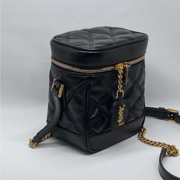 Saint Laurent 80S Vanity Crossbody Bag in Quilted Grained Leather - Picture 6 of 15